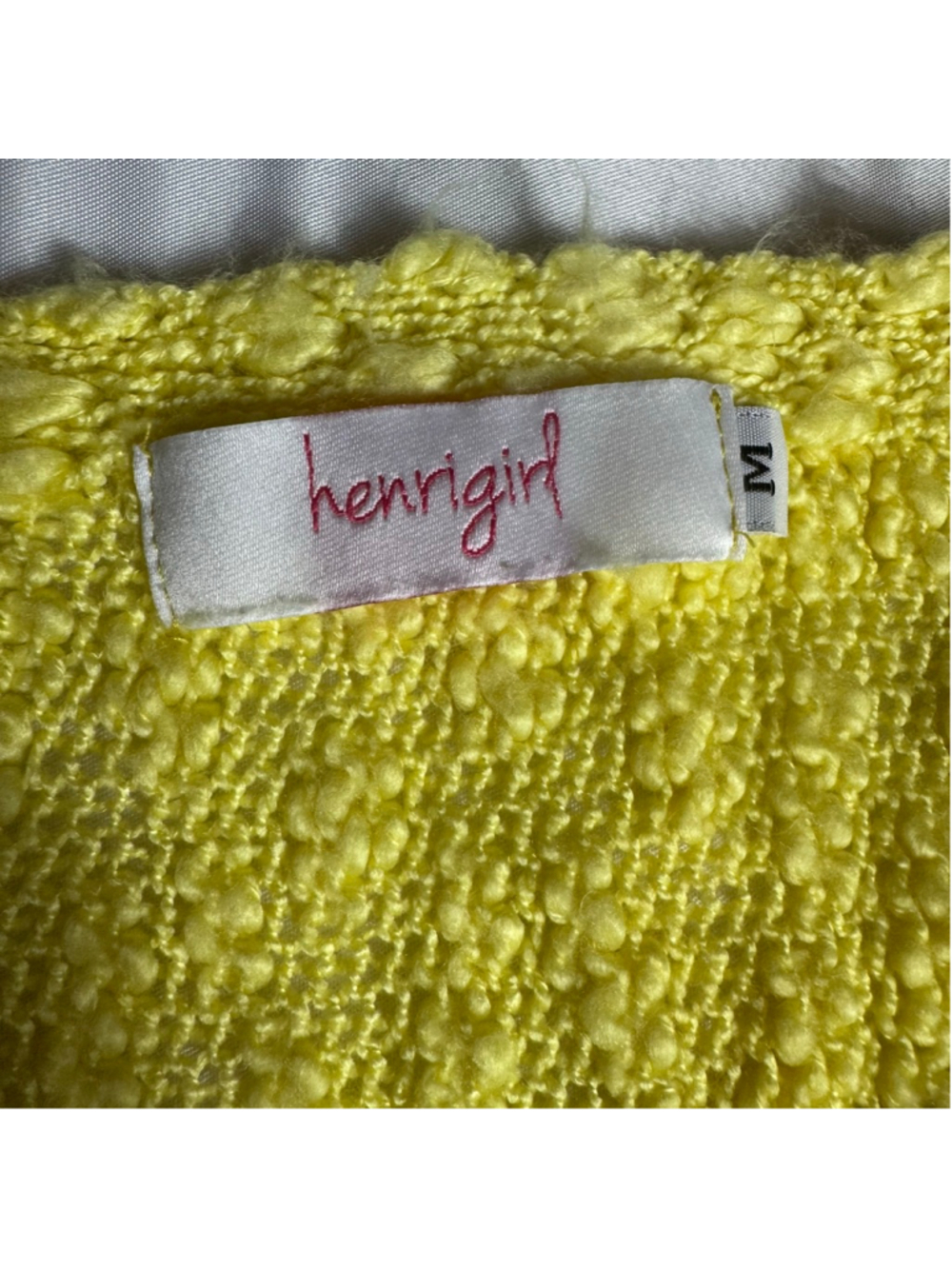 Women's henrigirl Yellow Crew Neck Sweater M - Picture 3 of 7